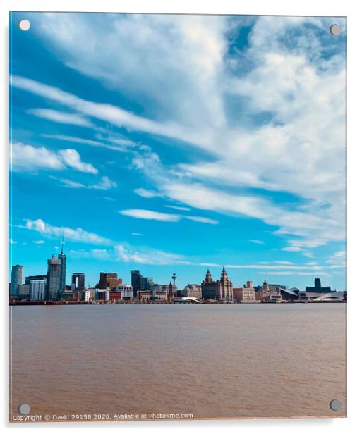 Liverpool Skyline Acrylic by David Bennett