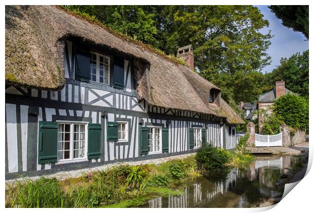 Half Timbered House at Veules-les-Roses, Normandy Print by Arterra 