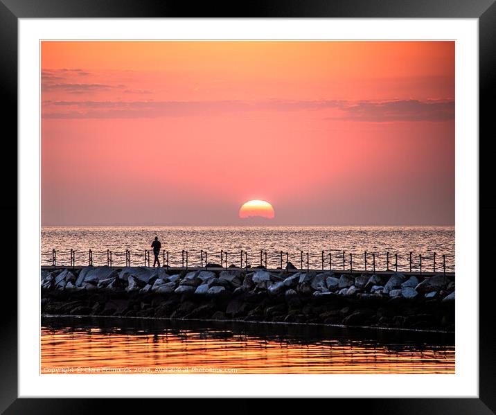 Sunset At Herne Bay Framed Mounted Print by Clare Edmonds