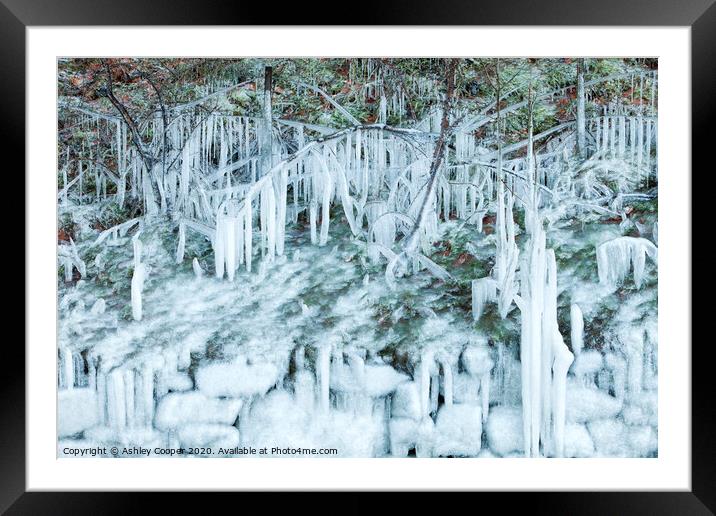 ice wall Framed Mounted Print by Ashley Cooper
