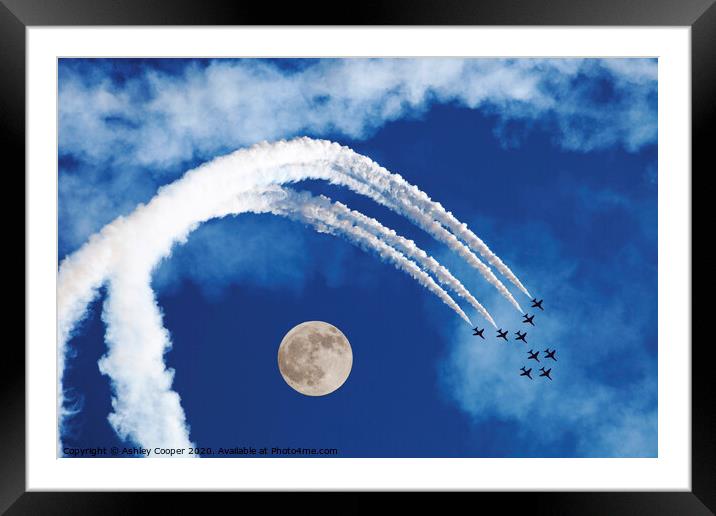 Fly the moon. Framed Mounted Print by Ashley Cooper