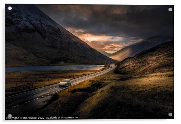 The Road to the Isles. Acrylic by Bill Allsopp
