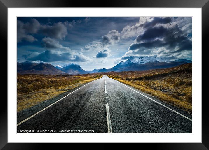 Red and Black Cuillins. Framed Mounted Print by Bill Allsopp
