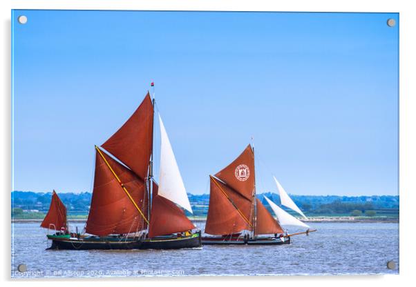 Thames sailing barges Acrylic by Bill Allsopp
