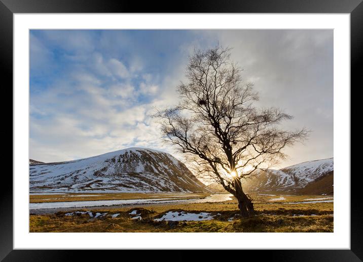 Strathdearn Valley in Winter, Scotland Framed Mounted Print by Arterra 