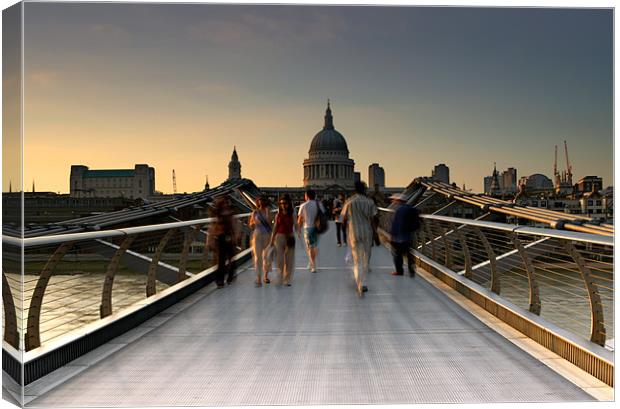 Millennium Bridge - London Canvas Print by Ashley Chaplin