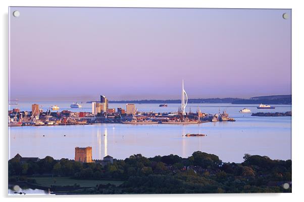 Portsmouth Harbour at Dusk Acrylic by Sharpimage NET