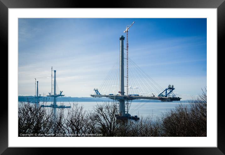 Building the Third Forth Bridge Framed Mounted Print by Ken Hunter