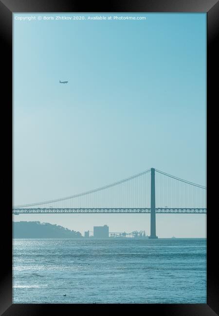 25th of April Bridge in Lisbon. Framed Print by Boris Zhitkov