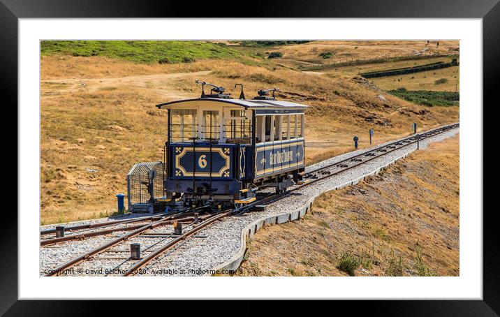 The Great Orme Tramway Framed Mounted Print by David Belcher