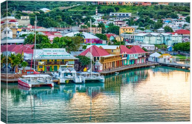 Antigua Harbour Canvas Print by Roger Green