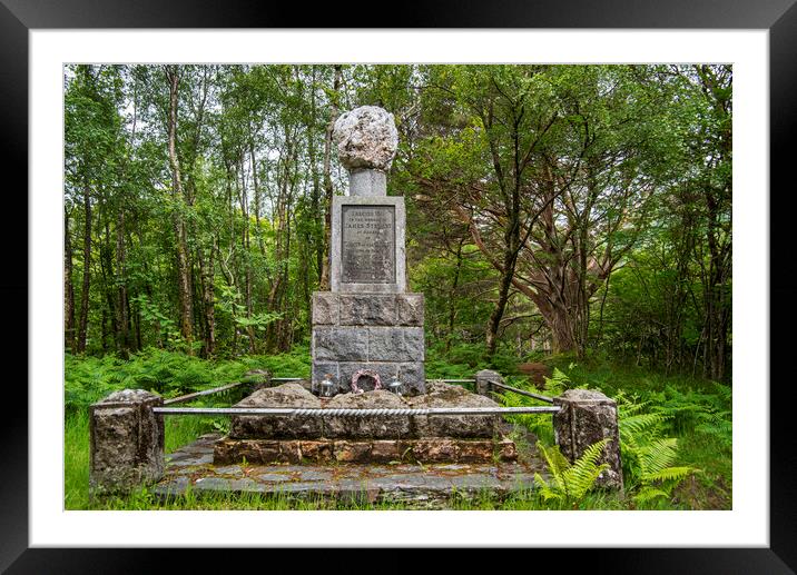 James of the Glen Monument, Ballachulish, Scotland Framed Mounted Print by Arterra 