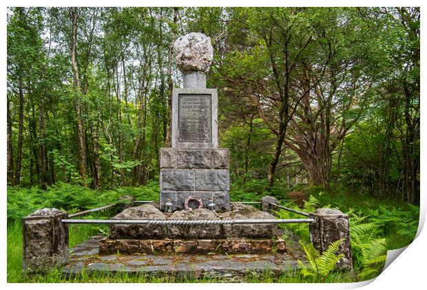 James of the Glen Monument, Ballachulish, Scotland Print by Arterra 