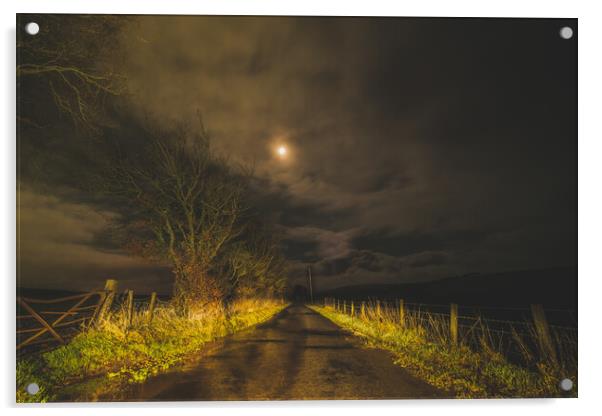 Evening Farm Road Acrylic by Duncan Loraine