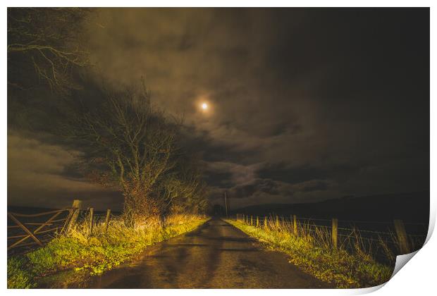 Evening Farm Road Print by Duncan Loraine