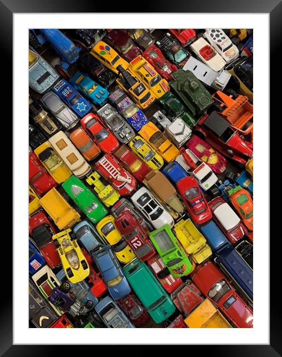 Vintage toy cars Framed Mounted Print by Jonathan Thirkell