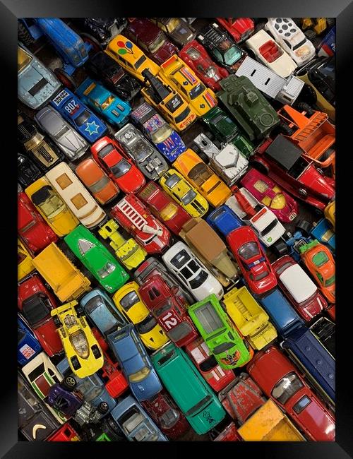 Vintage toy cars Framed Print by Jonathan Thirkell