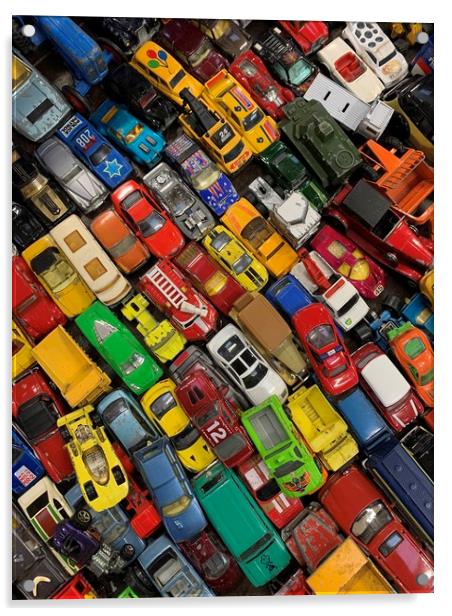 Vintage toy cars Acrylic by Jonathan Thirkell