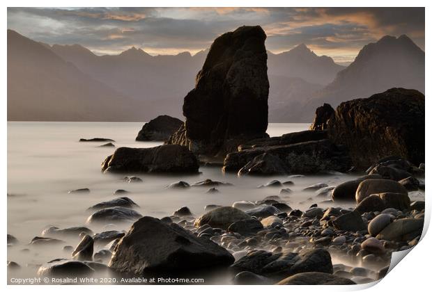 Elgol Rocks, Isle of Skye Print by Rosalind White