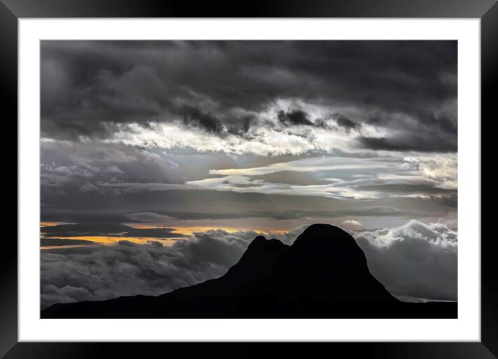 Storm Clouds and Suilven, Scotland Framed Mounted Print by Arterra 