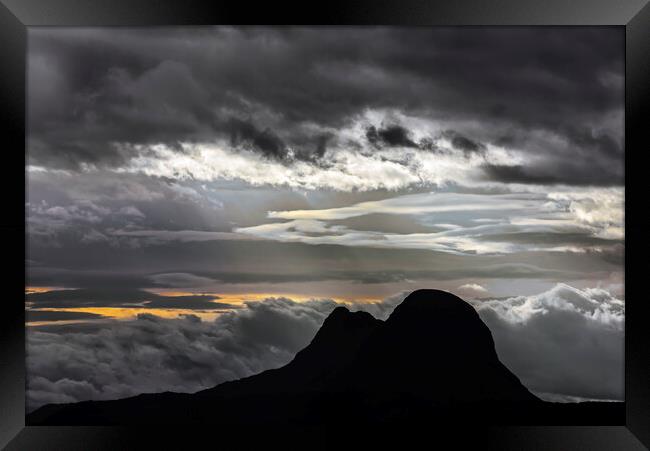 Storm Clouds and Suilven, Scotland Framed Print by Arterra 