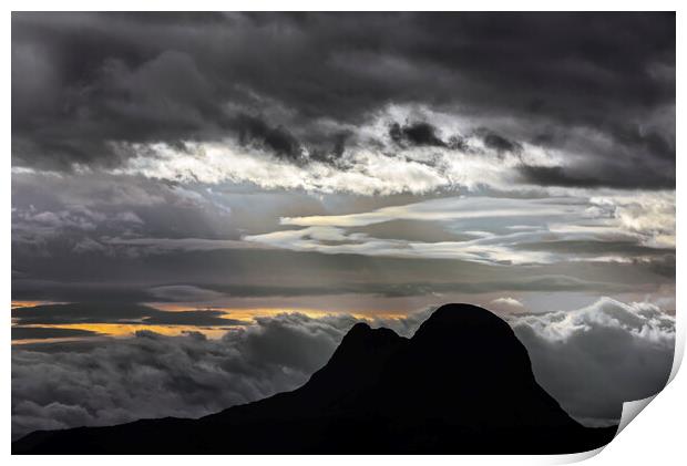 Storm Clouds and Suilven, Scotland Print by Arterra 