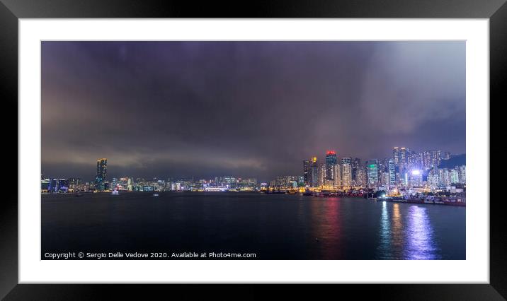 Hong Kong cityscape  Framed Mounted Print by Sergio Delle Vedove