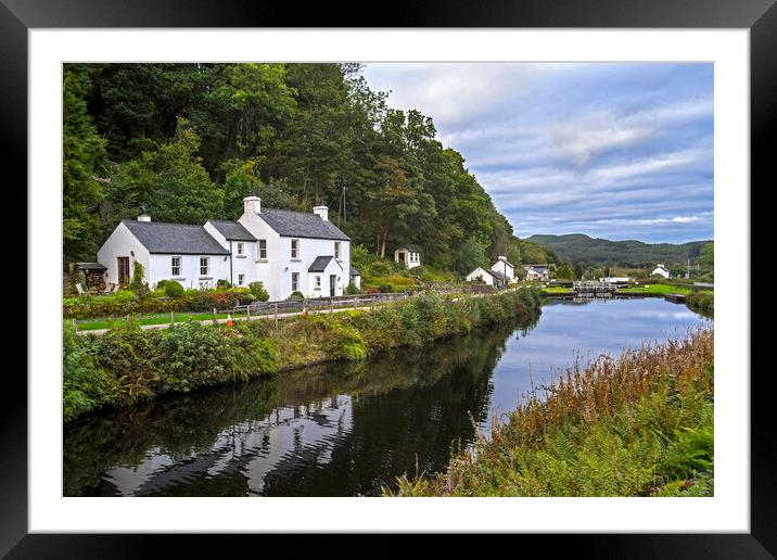 Cairnbaan and the Crinan Canal, Scotland Framed Mounted Print by Arterra 