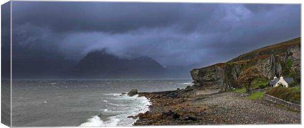 Storm Couds over the Cuillin Hills, Skye, Scotland Canvas Print by Arterra 