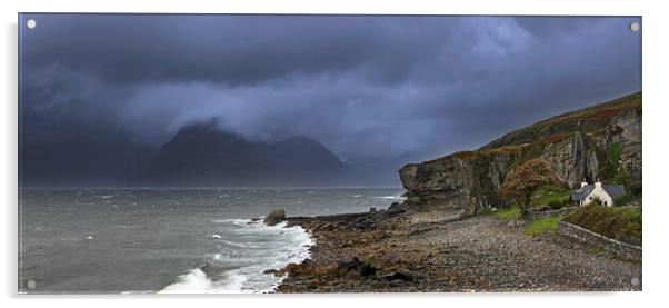 Storm Couds over the Cuillin Hills, Skye, Scotland Acrylic by Arterra 