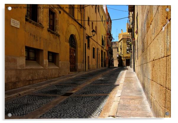 The Streets Of Tarragona. Acrylic by Jason Connolly