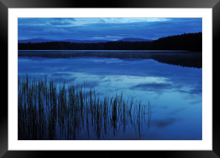 Loch Garten at Night, Scotland Framed Mounted Print by Arterra 
