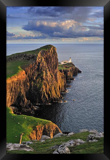 Neist Point at Sunset, Isle of Skye Framed Print by Arterra 