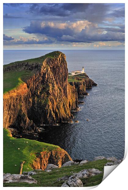 Neist Point at Sunset, Isle of Skye Print by Arterra 