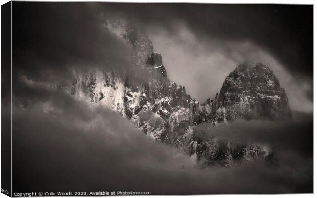 Clearing storm in the French Alps Canvas Print by Colin Woods