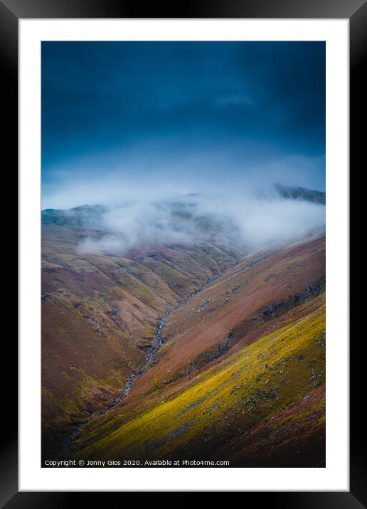 Greenhead Gill Clouds Framed Mounted Print by Jonny Gios