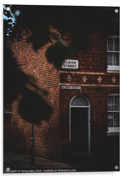 Albion Street in Chester Acrylic by Jonny Gios