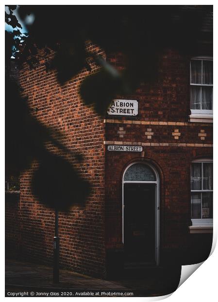 Albion Street in Chester Print by Jonny Gios