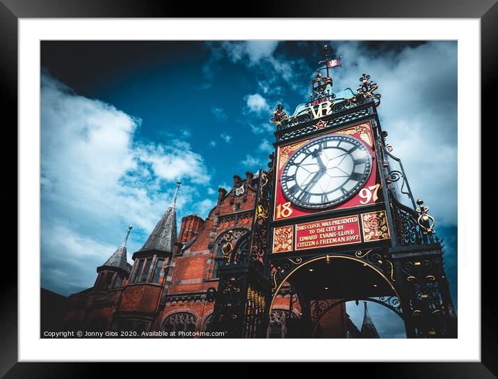 East Gate Clock Chester Framed Mounted Print by Jonny Gios