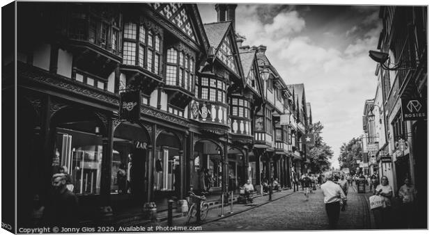 Rows Shops in Chester Canvas Print by Jonny Gios