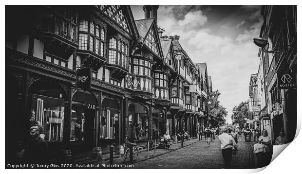 Rows Shops in Chester Print by Jonny Gios
