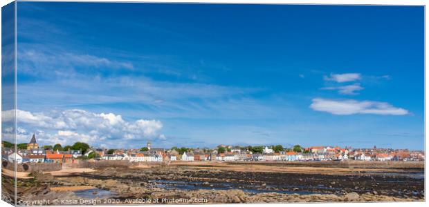 Welcome to Anstruther on the Fife Coastal Path Canvas Print by Kasia Design