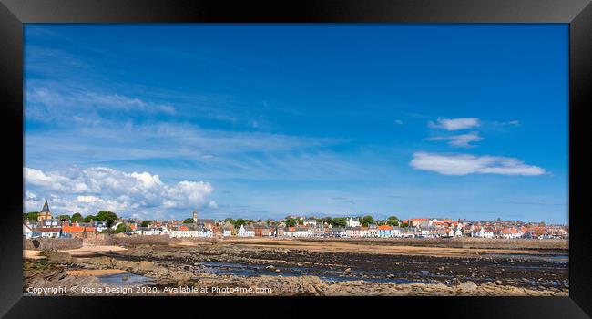 Welcome to Anstruther on the Fife Coastal Path Framed Print by Kasia Design