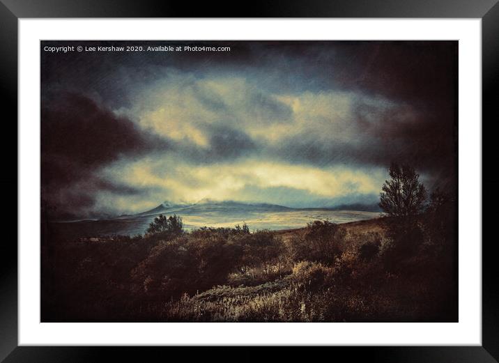 The Black Mountain Framed Mounted Print by Lee Kershaw