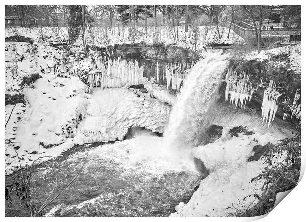 Minnehaha Falls in Minneapolis Print by Jim Hughes