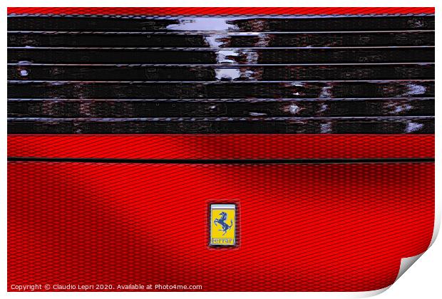 Rosso Ferrari #2 _ Digital Art Print by Claudio Lepri
