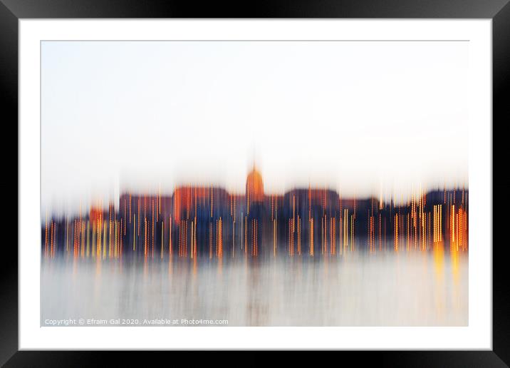Buda castle abstract  Framed Mounted Print by Efraim Gal