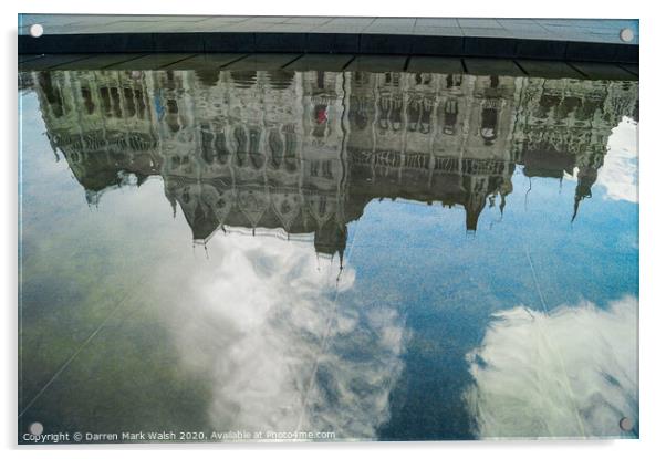 Hungarian Parliament Reflection Acrylic by Darren Mark Walsh