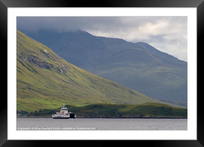 Balmeanach Bay, Inner sound, From the Isle of Raasay, Calmac ferry Framed Mounted Print by Rhys Leonard