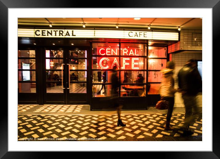 Central Cafe Framed Mounted Print by Neal P